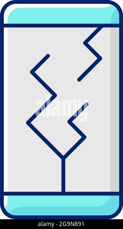Screen damage RGB color icon Stock Vector