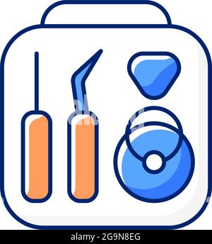 Phone repair kit RGB color icon Stock Vector