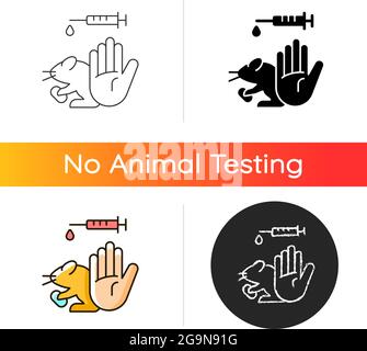 No hamster testing gradient icon Stock Vector