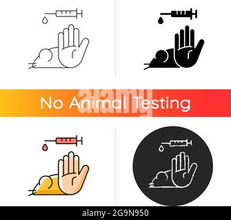 No mice testing gradient icon Stock Vector