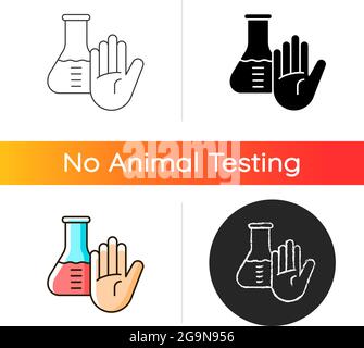 No chemical testing gradient icon Stock Vector