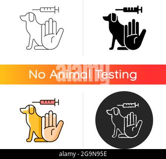 No dog testing gradient icon Stock Vector