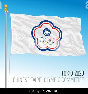 Chinese Taipei Olympic Committee, Taiwan, vector illustration Stock Photo