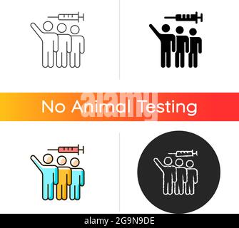 Volunteer testing gradient icon Stock Vector