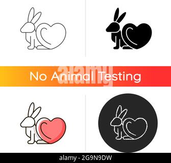 Cruelty free gradient icon Stock Vector