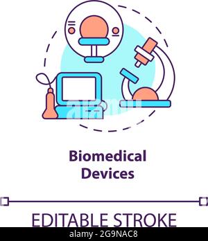 Biomedical devices concept icon. Stock Vector