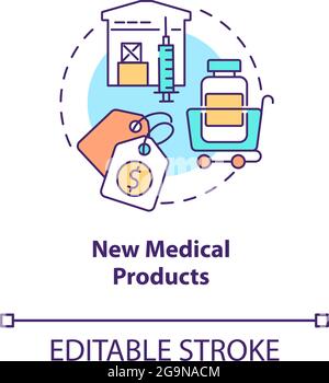 New medical products concept icon. Stock Vector