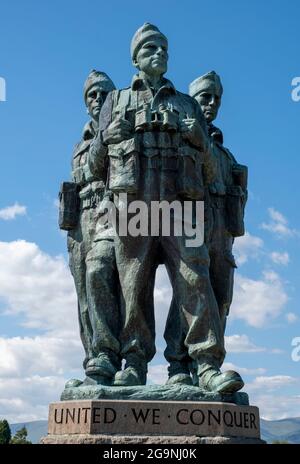 The Commando Memorial, Spean Bridge, Lochaber, Scotland. Stock Photo