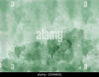 abstract cloudy green watercolor background vector illustration Stock Vector