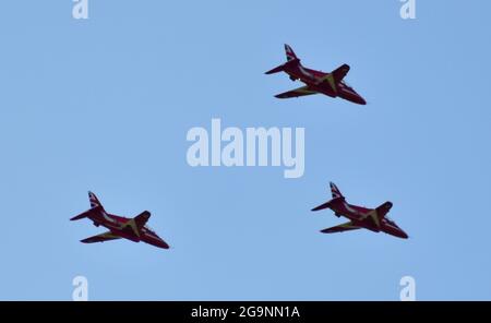 Red Arrows Display Team Stock Photo