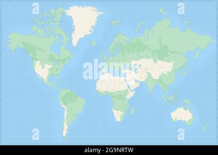 highly detailed map of the world with countries big cities and other labels stock vector image art alamy