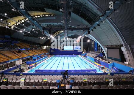 Tokyo, Japan. 27th July, 2021. the Tokyo Tatsumi International Swimming Center Water Polo : Men's Preliminary Round during the Tokyo 2020 Olympic Games at the Tokyo Tatsumi International Swimming Center in Tokyo, Japan . Credit: Naoki Morita/AFLO SPORT/Alamy Live News Stock Photo