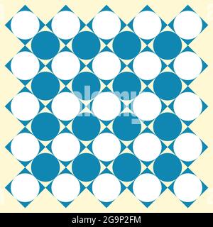 blue vector roud pattern. abstract illustration with box pattern. the pattern can be used for background, and more Stock Vector