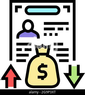 investment visa color icon vector. investment visa sign. isolated symbol illustration Stock Vector