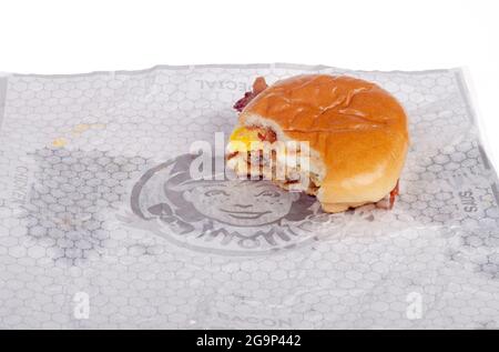 Wendy's baconator  breakfast Sandwich Stock Photo