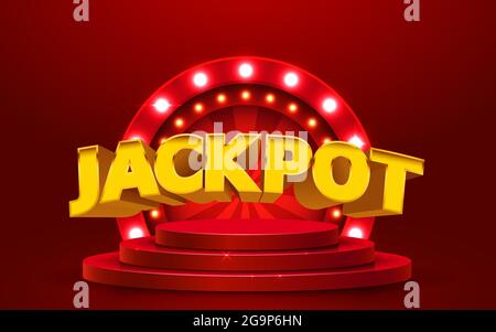 Jackpot luxury banner. 777 Big win casino concept. Vector illustration Stock Vector
