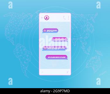 Dialog-enabled interface, online chat rooms, pop-ups when you visit marketing website and mobile applications. Chat bot form. Vector illustration. Stock Vector