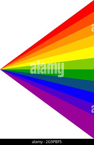 Rainbow abstract design element, icon – stock vector illustration, clip-art graphics Stock Vector