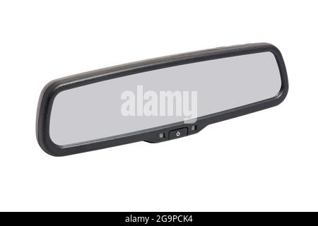 Rear view mirror closeup in modern car Stock Photo