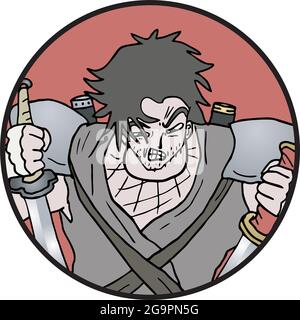 aggressive warrior symbol Stock Vector