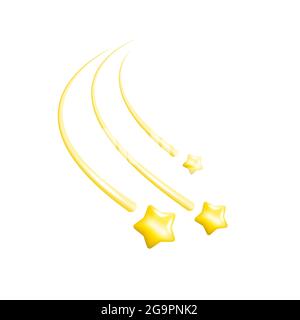 Illustration with gold stars on a white background for conceptual design. Metallic gold background. Stock Vector