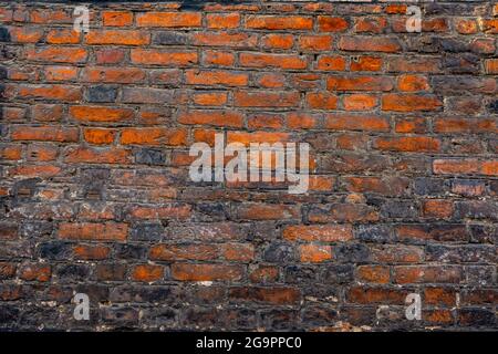 Aged grungy brick wal Stock Photo