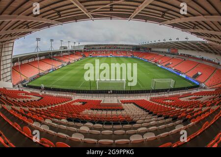 A general view of Bloomfield Road ahead of this evenings Pre-season friendly, Blackpool v Burnley Stock Photo