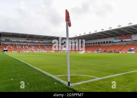 A general view of Bloomfield Road, the home of Blackpool Stock Photo