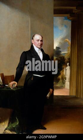 John Quincy Adams (1767-1848) by Gilbert Stuart, oil on canvas, c. 1825-30 Stock Photo