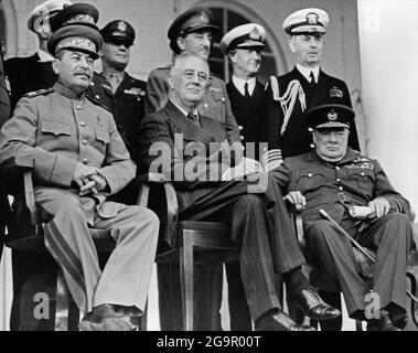 TEHRAN CONFERENCE 1943. Winston Churchill Greeted By Shah Of Persia On ...