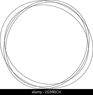 Scribble, doodle, sketchy and sketch circles – stock vector illustration, clip-art graphics Stock Vector