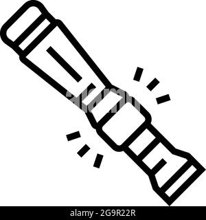 whistle to lure line icon vector illustration Stock Vector