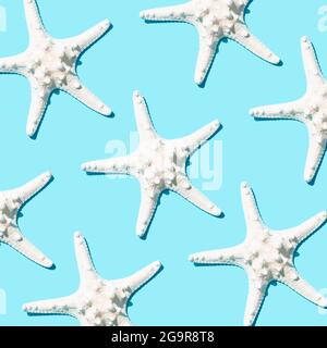 Starfish pattern - summer minimal concept Stock Photo