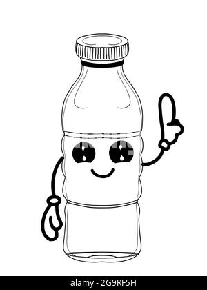 Clean water mascot cute plastic gym bottle Vector Image