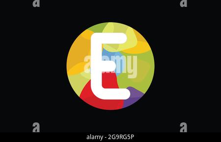 Colorful Letter E Logo Design vector Template. Abstract Technology Letter E Logo Design Stock Vector