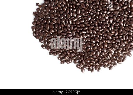 texture of chocolate round candies Stock Photo