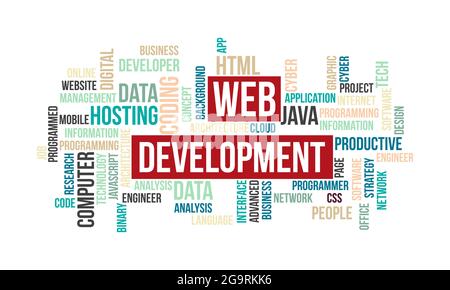 Javascript word cloud concept. Vector illustration Stock Vector Image ...