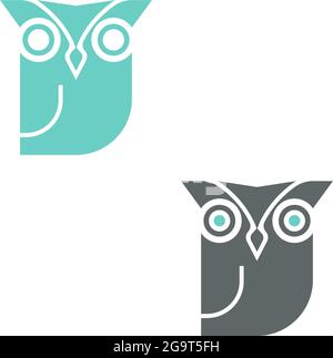 Owl icon logo design vector template illustration Stock Vector