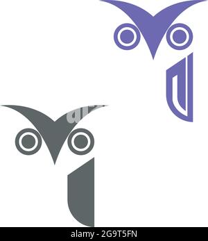 Owl icon logo design vector template illustration Stock Vector