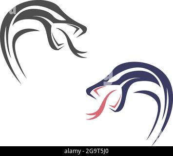 Snake icon logo design vector template illustration Stock Vector
