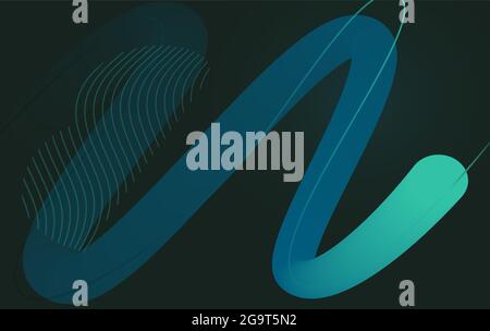 Abstract colored background from triangles, circles and lines. Vector. Geometric figures. Horizontal vibrant gradient background for projects. Modern Stock Vector