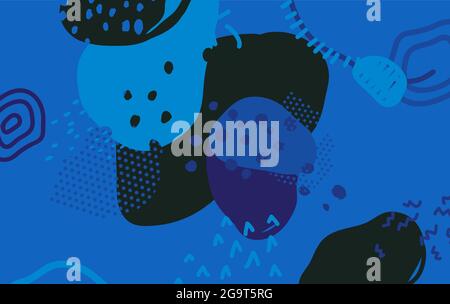 Abstract colored background from triangles, circles and lines. Vector. Geometric figures. Horizontal vibrant gradient background for projects. Modern Stock Vector