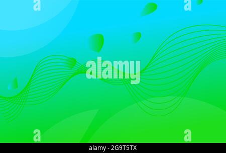 Abstract colored background from triangles, circles and lines. Vector. Geometric figures. Horizontal vibrant gradient background for projects. Modern Stock Vector