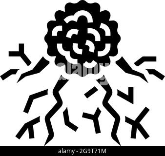 cancer cell glyph icon vector illustration Stock Vector