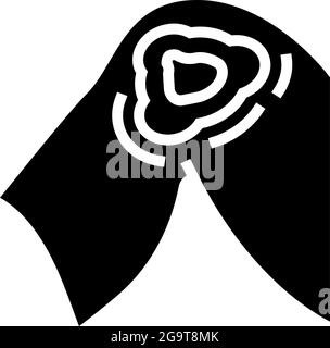 cutaneous mucormycosis glyph icon vector illustration Stock Vector