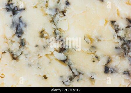 Close up of blue cheese texture. Abstract food background. Stock Photo