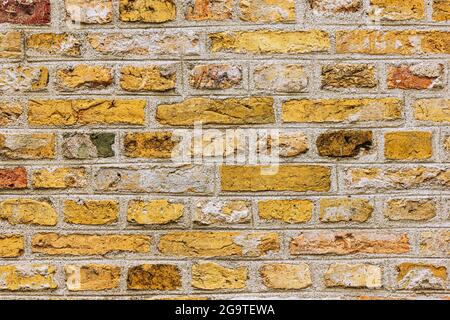Brick wall. Close-up of masonry. Textured background. Stock Photo
