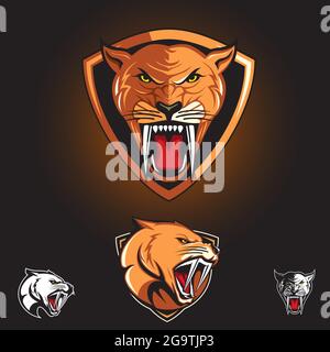 Premium Vector  Pink panther vector logo inspiring sport amp esport team  mascot design for badges emblems