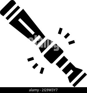 whistle to lure glyph icon vector illustration Stock Vector