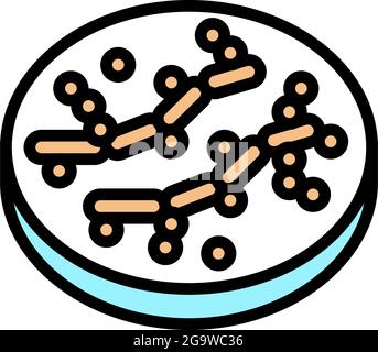 candida bacteria color icon vector illustration Stock Vector